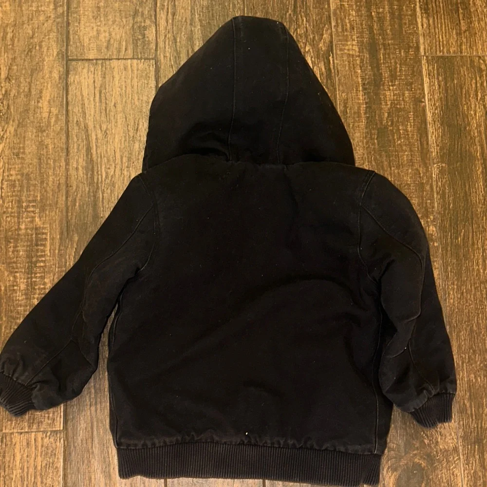 Carhartt Kids Black Zip Hoodie Jacket Logo Pocket- Size Small Boys with pockets - Picture 6 of 6